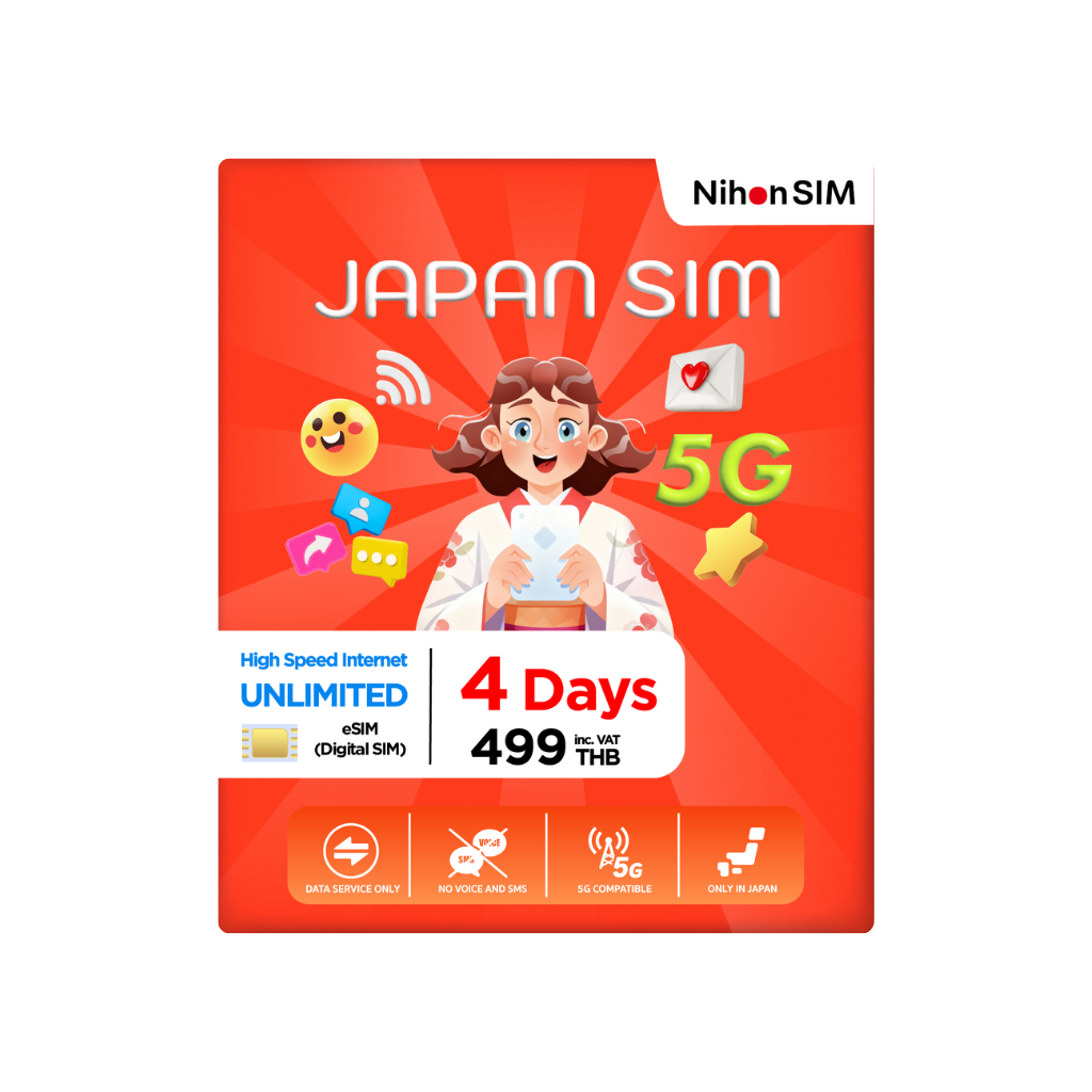 NihonSIM 4 วัน（eSIM）